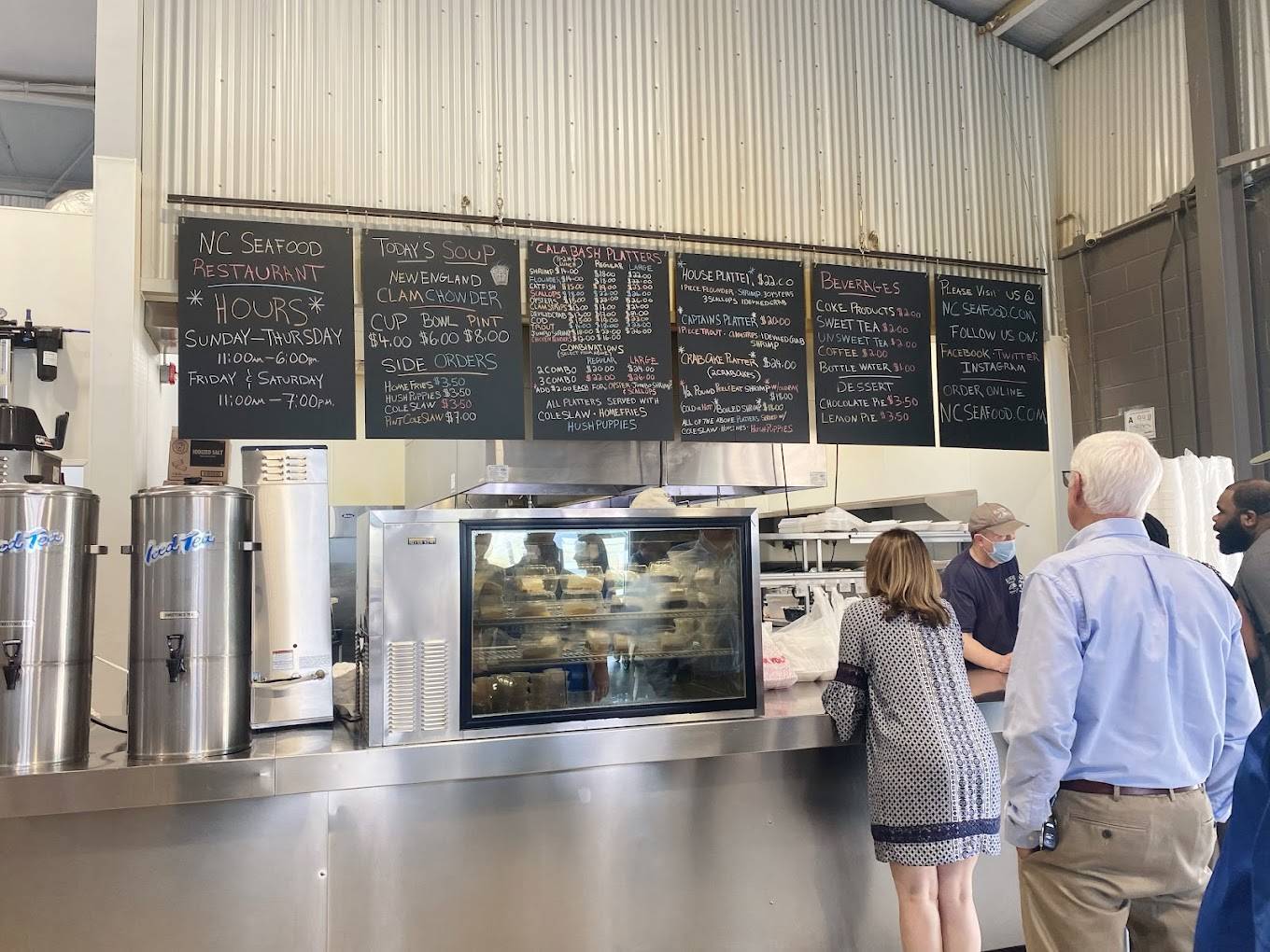 N.C. Seafood Restaurant at the Farmers Market in North Carolina