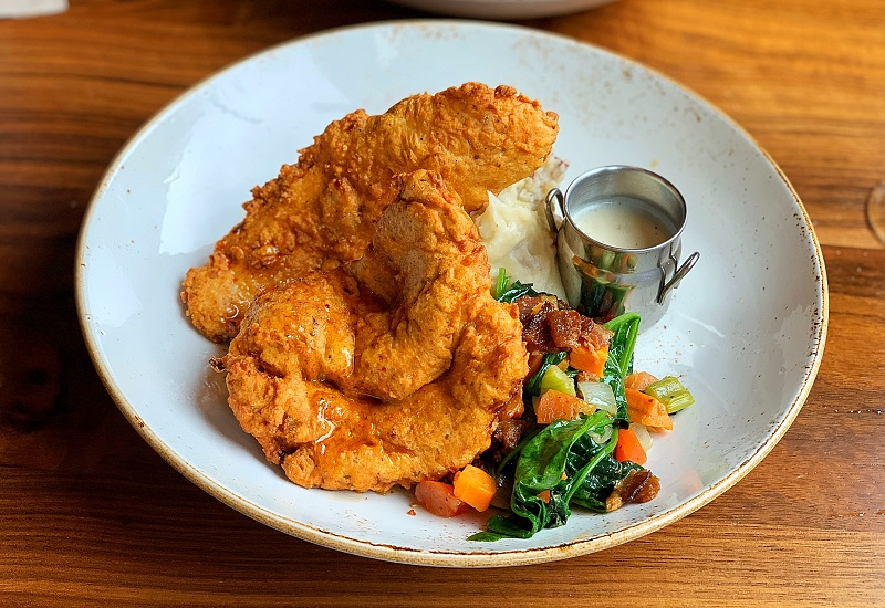 Fried Chicken Dinner at Lazy Dog