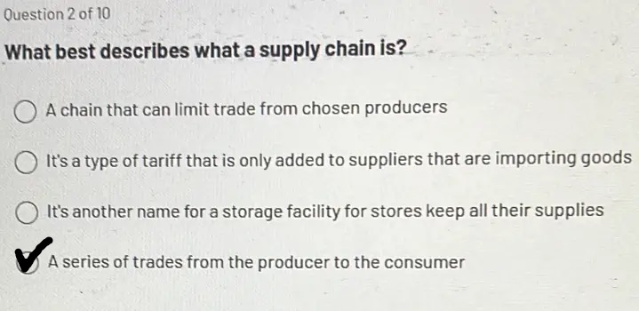 What Best Describes What a Supply Chain is