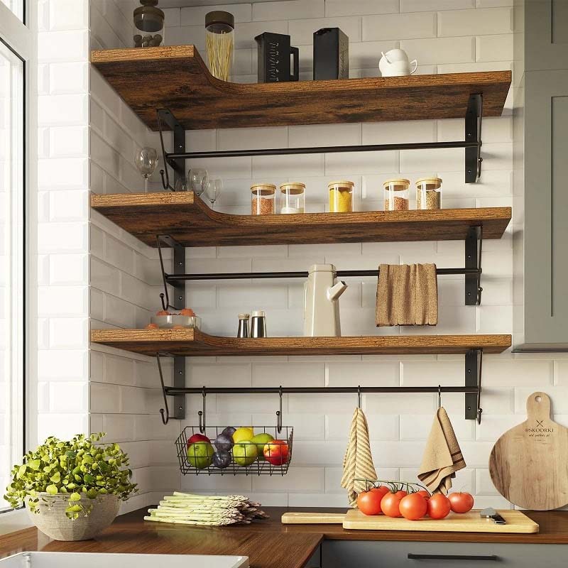 Wall Mounted Kitchen Shelves 2