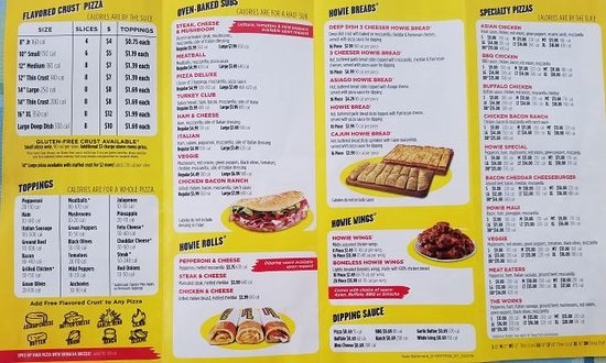 Hungry Howie's Pizza Gladwin Menu