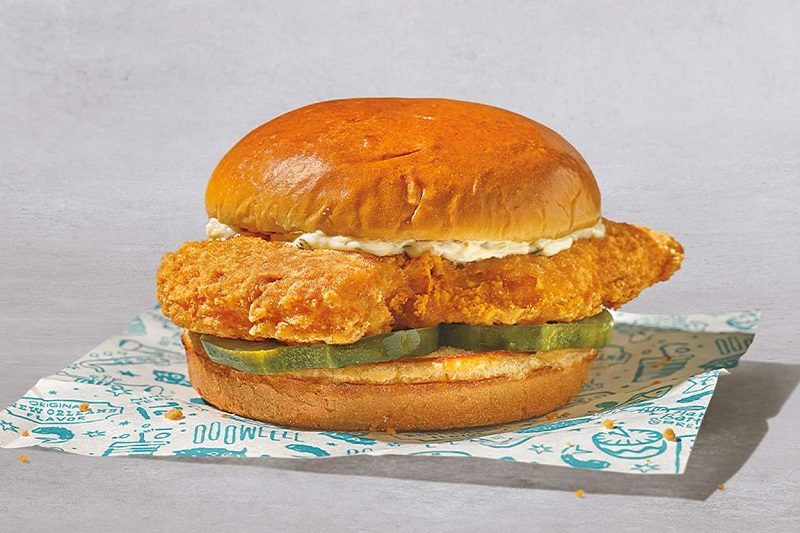 Popeyes Cajun Flounder Sandwich