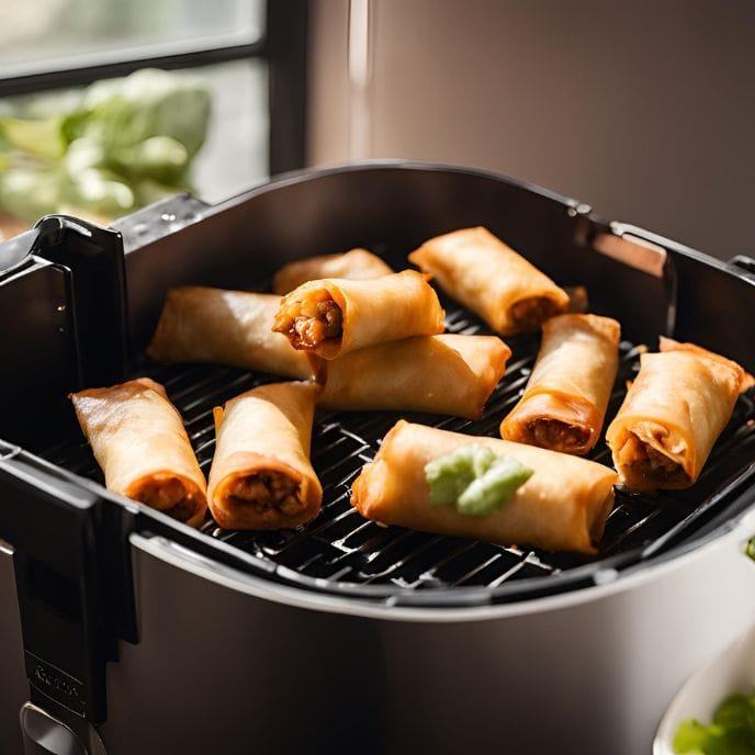 Air Fry the Spring Rolls