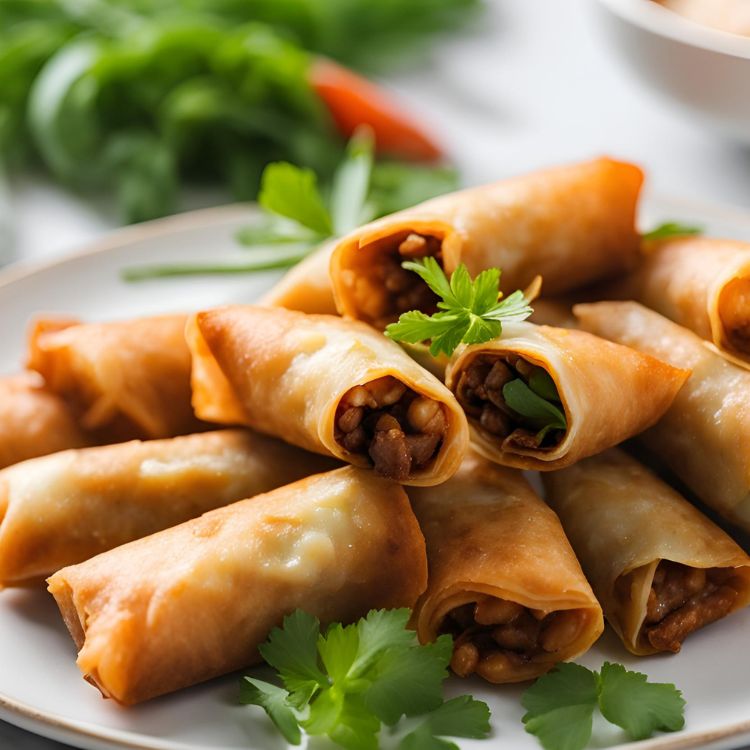 Shrimp Paste Air Fried Spring Rolls