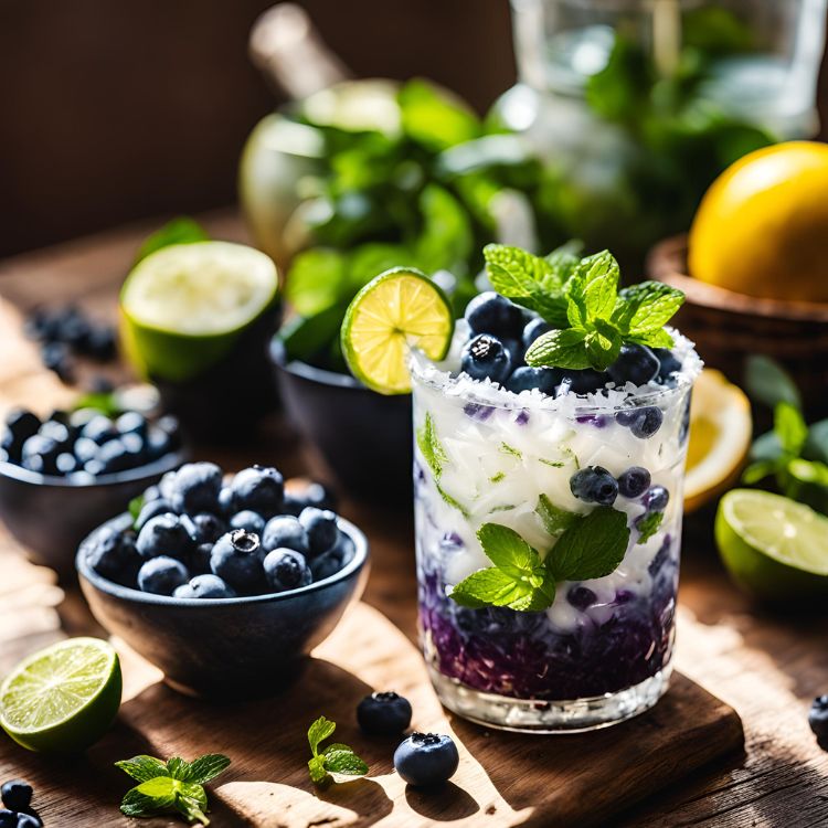 Blueberry Coconut Mojito