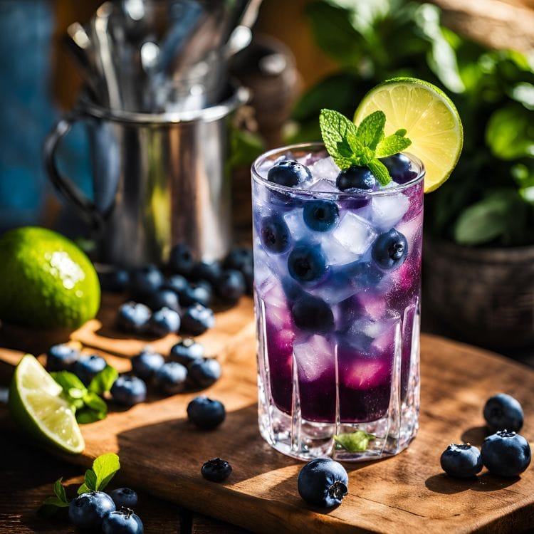 Make the Perfect Blueberry Coconut Mojito